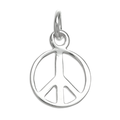 Sterling Silver Peace Symbol Charm