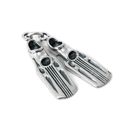 Sterling Silver Scuba Diver Flippers Charms