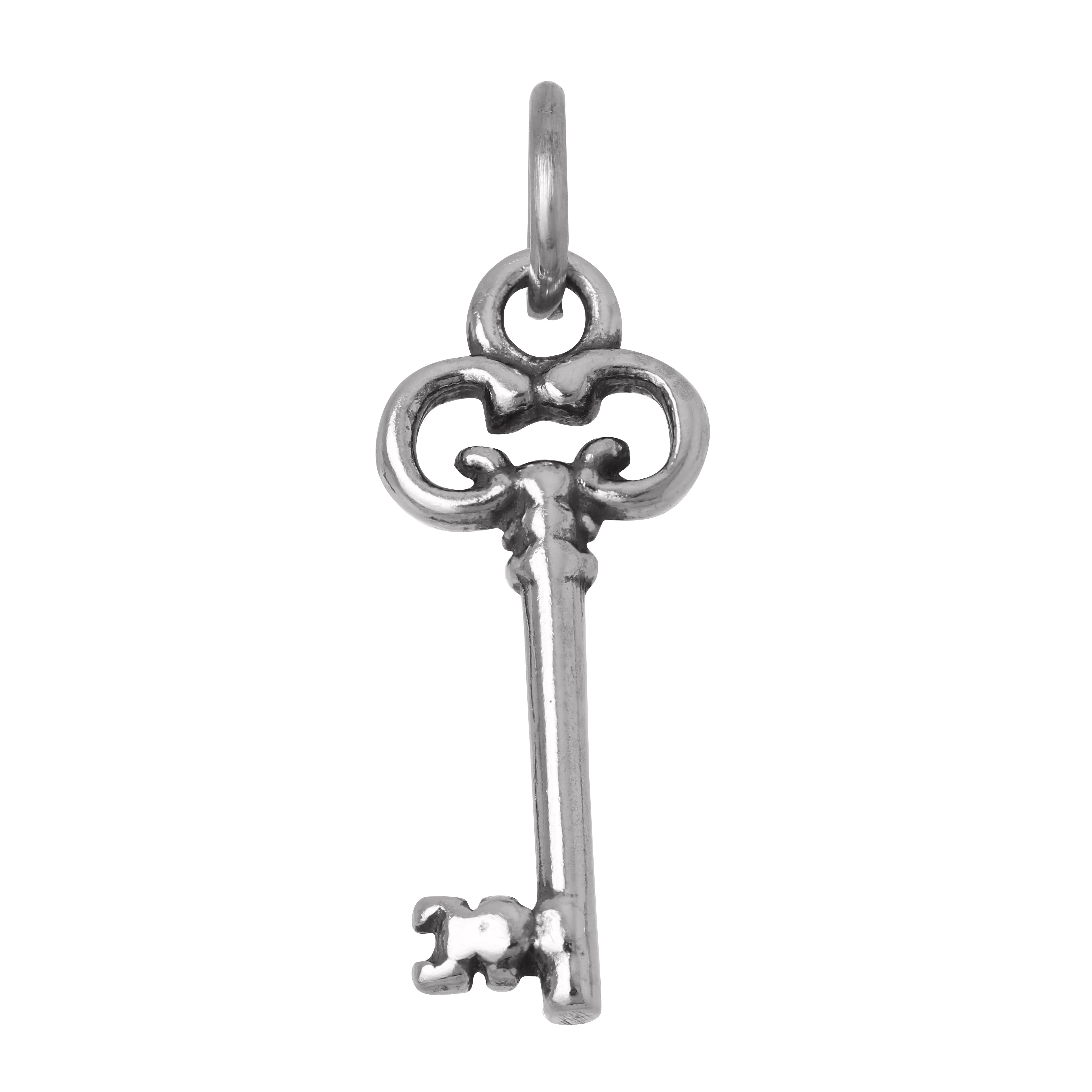 Sterling Silver Old Fashioned Key Charm | TheCharmWorks