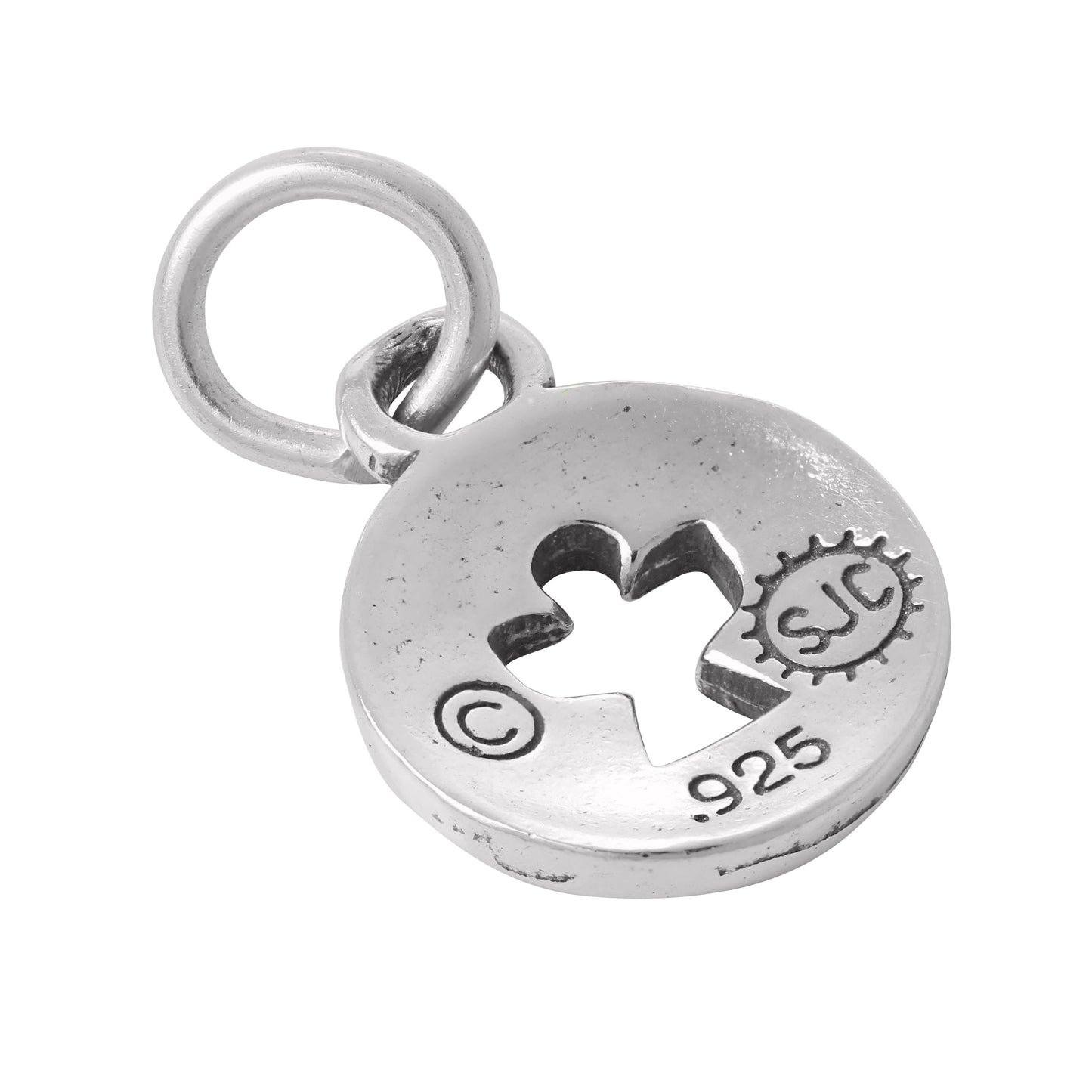 Sterling Silver Domed Angel Charm