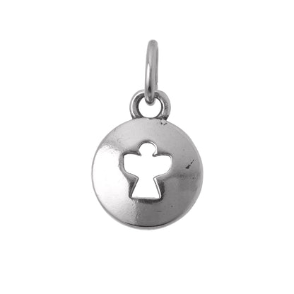 Sterling Silver Domed Angel Charm