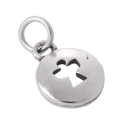 Sterling Silver Domed Angel Charm