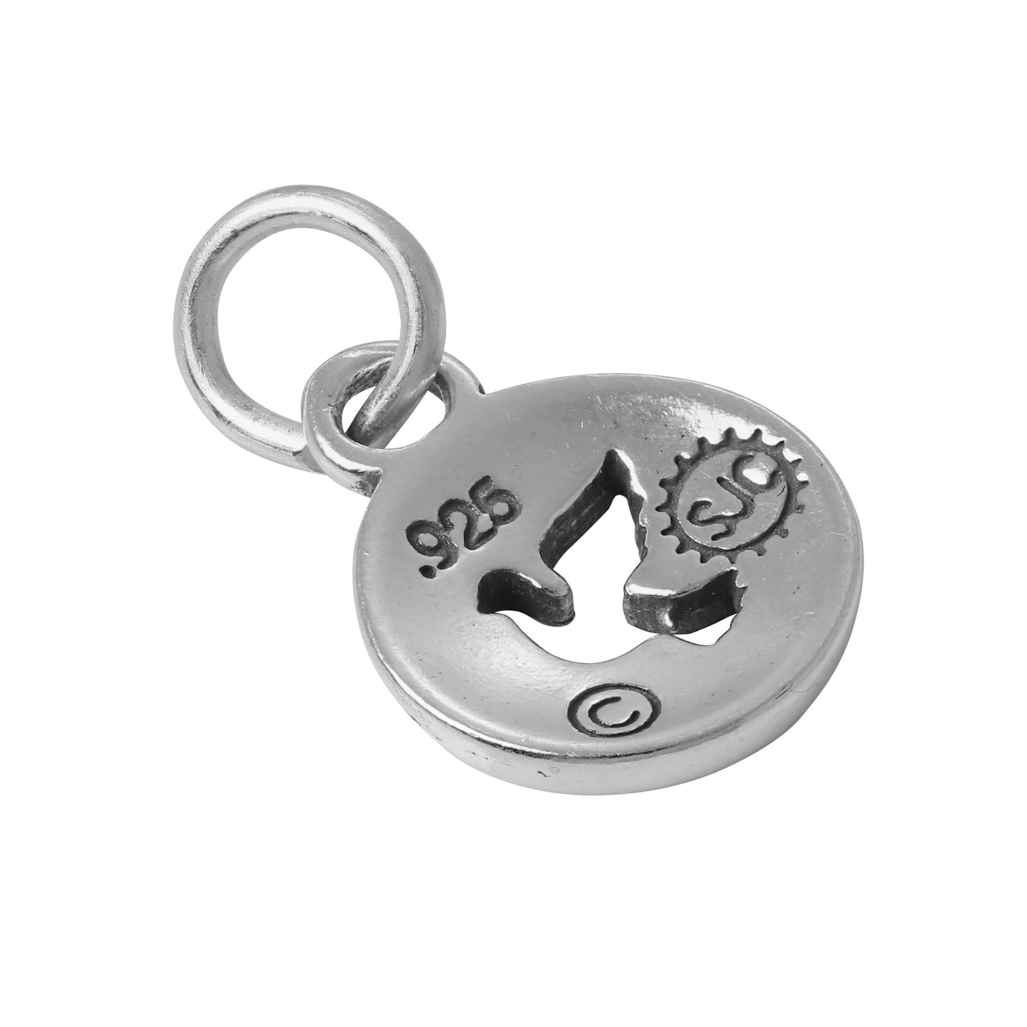 Sterling Silver Domed Dove Charm