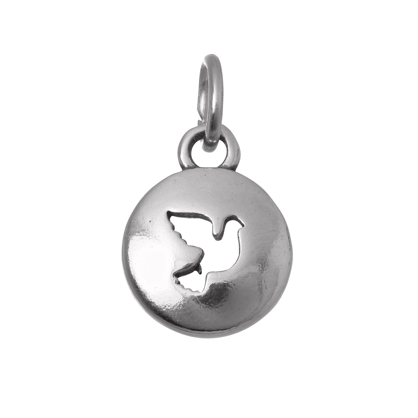 Sterling Silver Domed Dove Charm