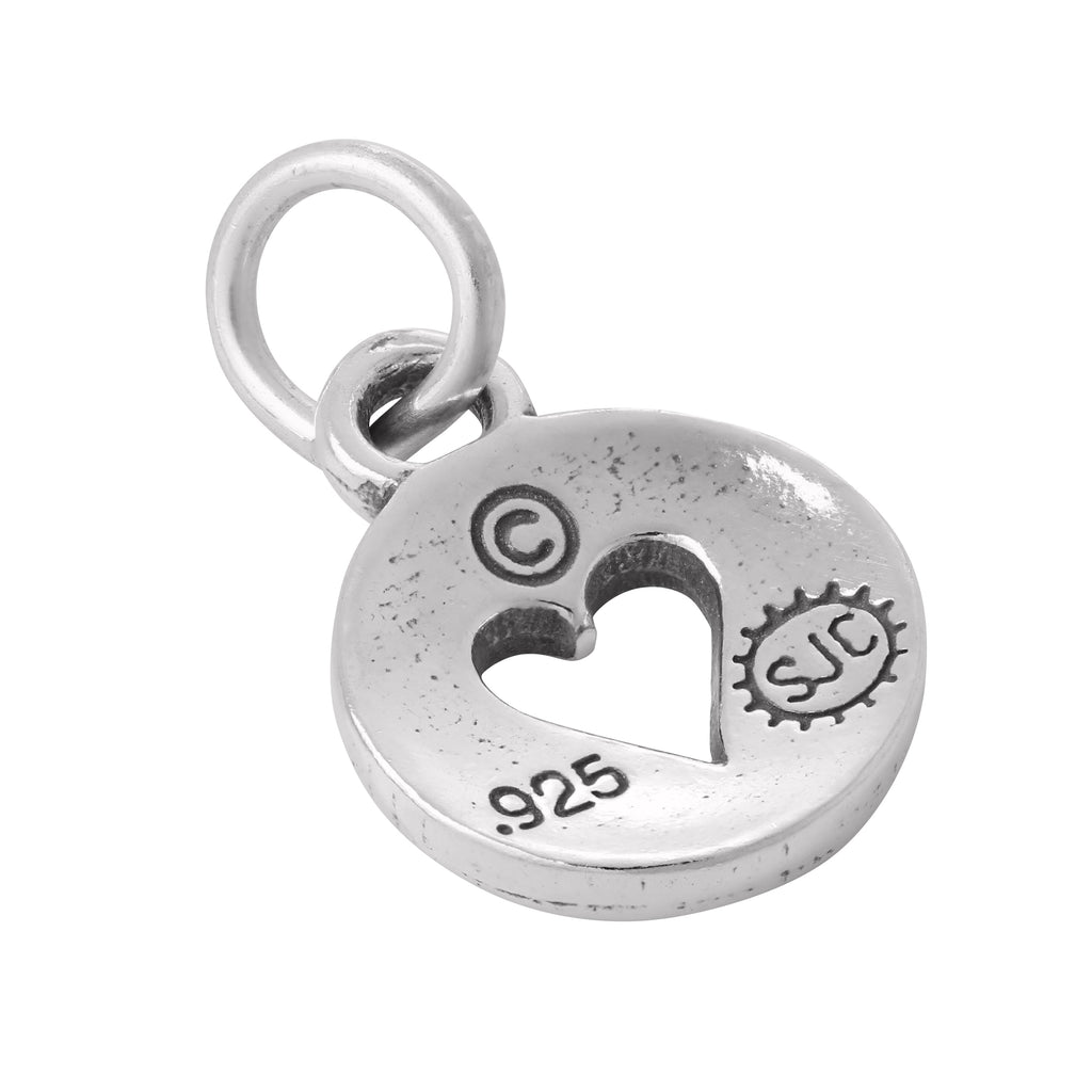 Sterling Silver Domed Heart Charm