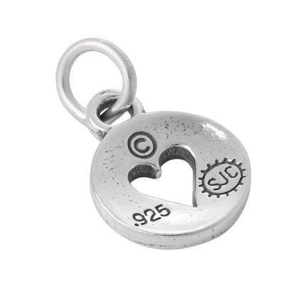 Sterling Silver Domed Heart Charm