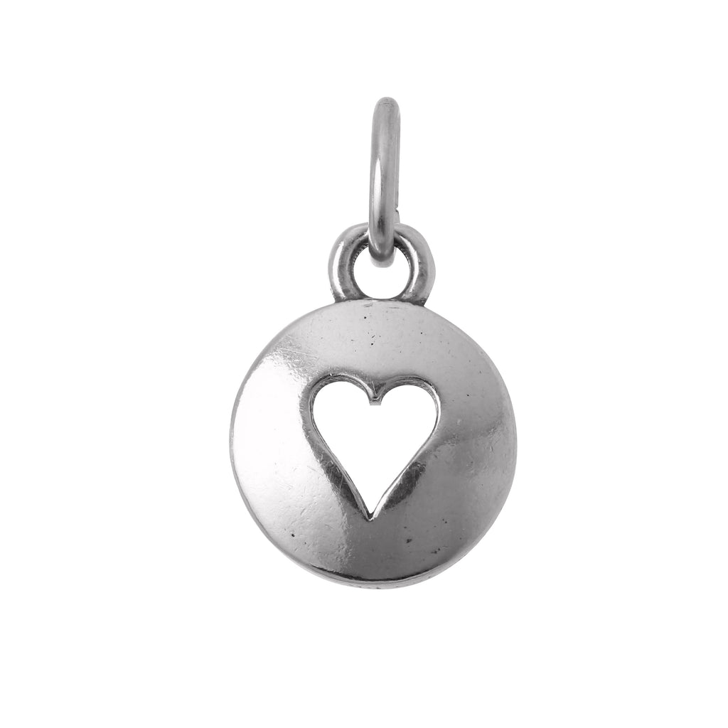 Sterling Silver Domed Heart Charm