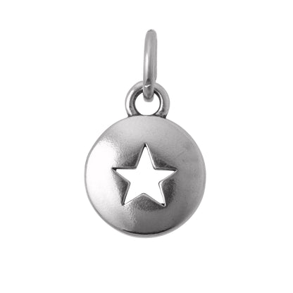 Sterling Silver Domed Star Charm