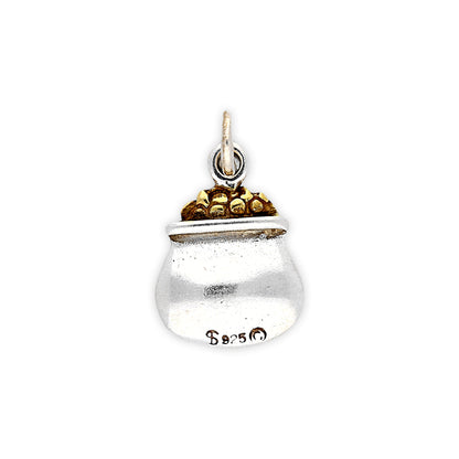 Sterling Silver Pot of Gold Charm