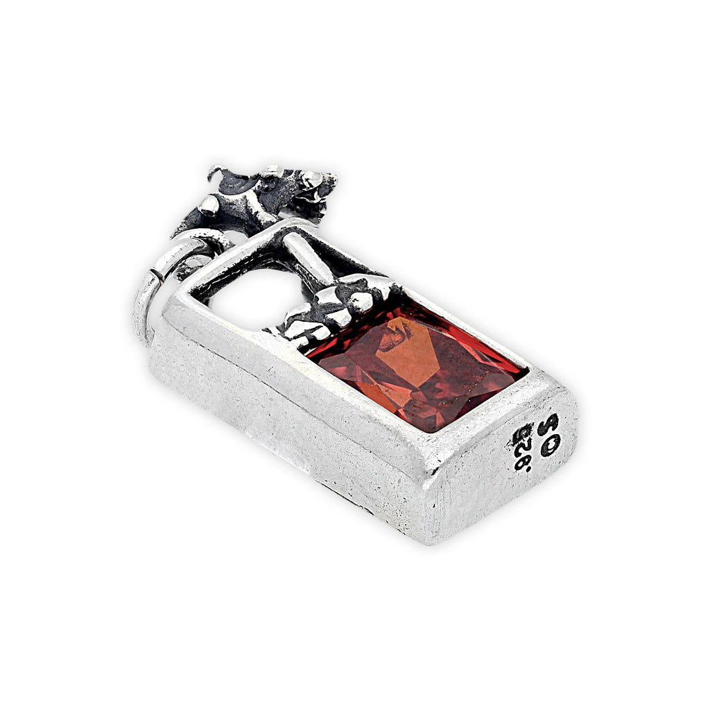 Sterling Silver Cocktail With Umbrella Charm