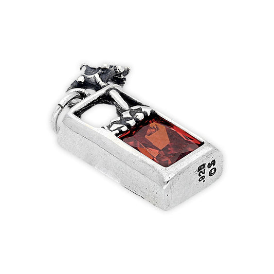 Sterling Silver Cocktail With Umbrella Charm