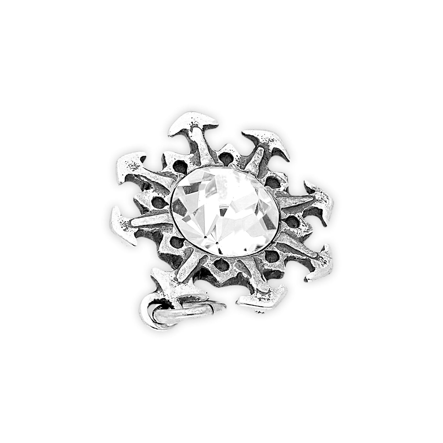 Sterling Silver Crystal Snowflake Charm
