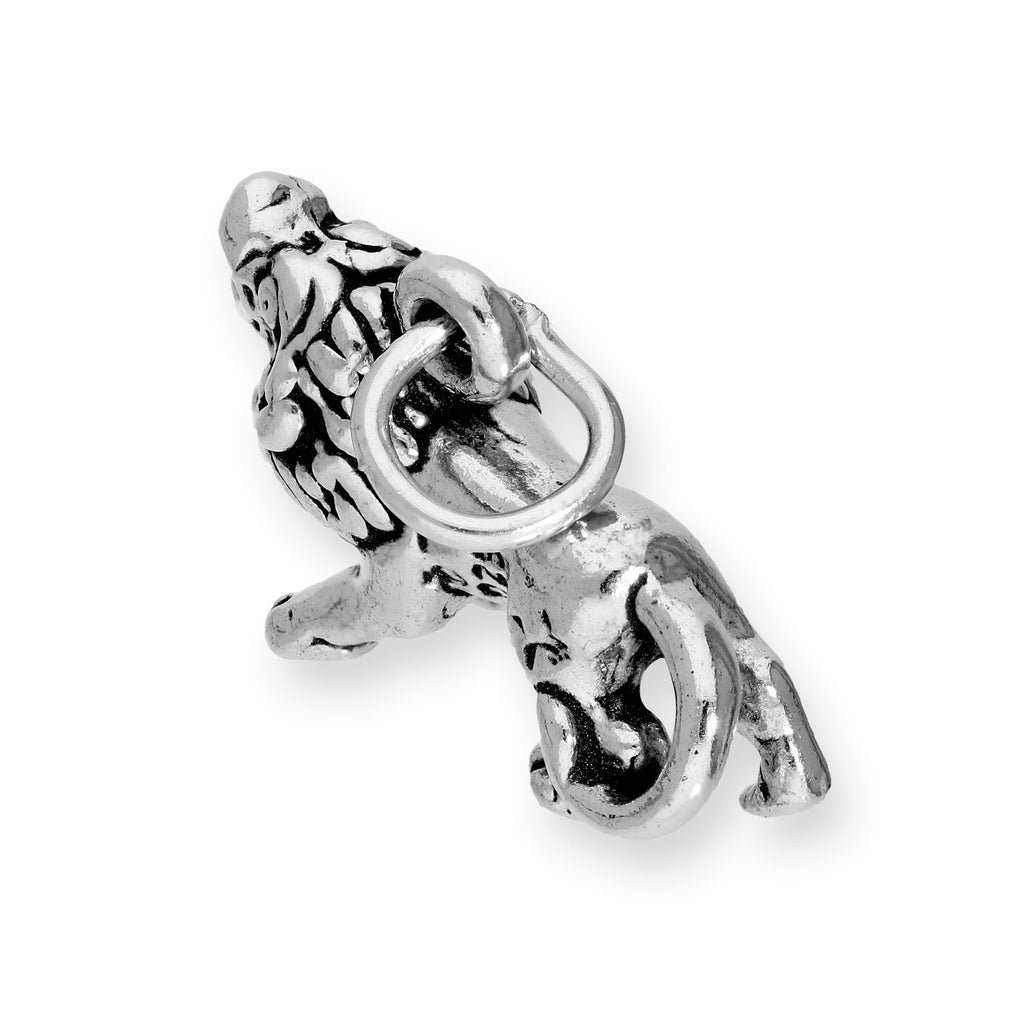 Sterling Silver Roaring Lion Charm