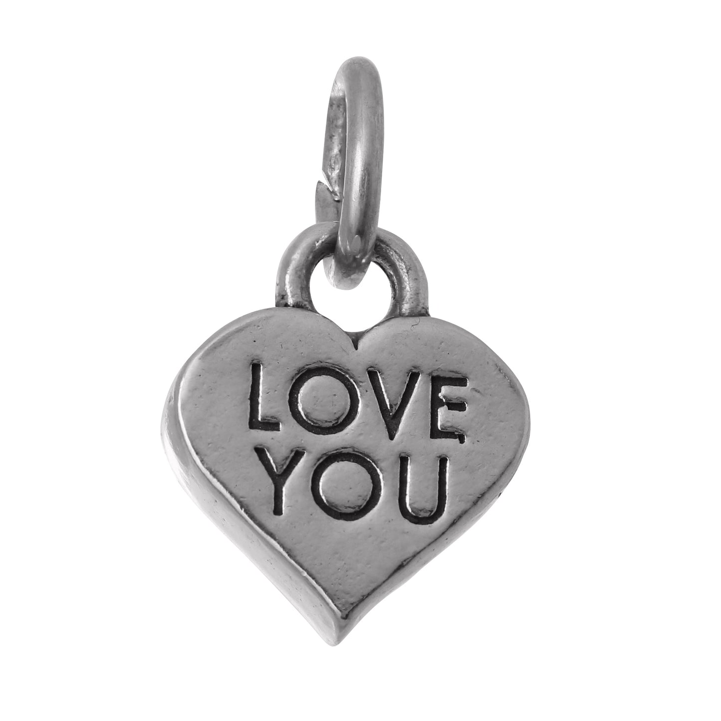 Sterling Silver Love You Heart Charm