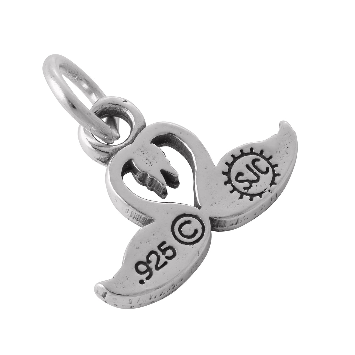 Sterling Silver Pair of Swans Charm