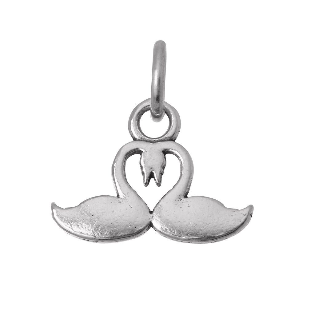 Sterling Silver Pair of Swans Charm