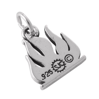 Sterling Silver Flames Charm