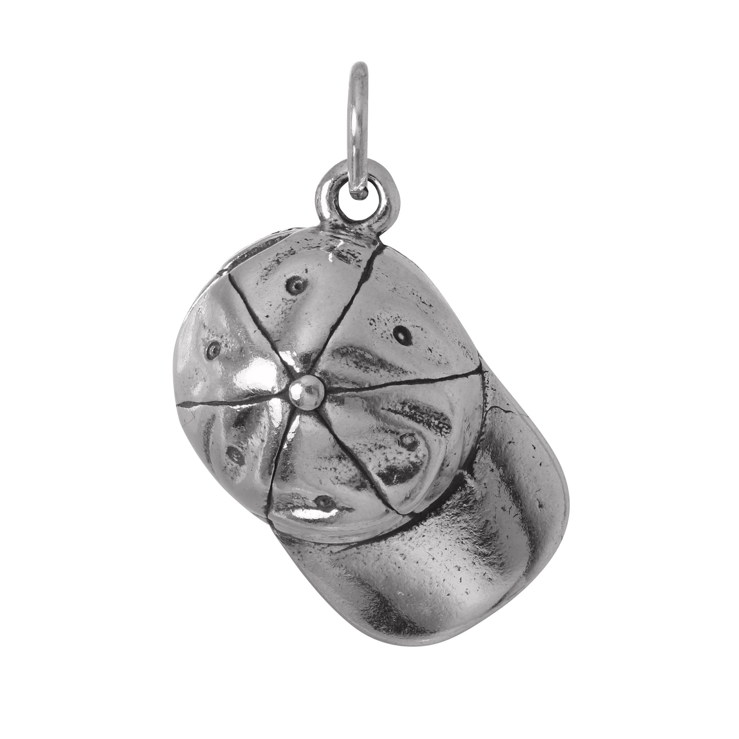 Sterling Silver Baseball Cap Charm