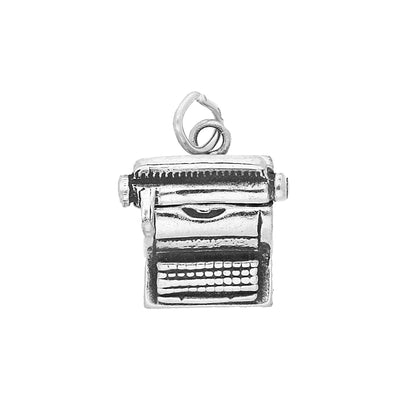 Sterling Silver Typewriter With Moving Shuttle Charm
