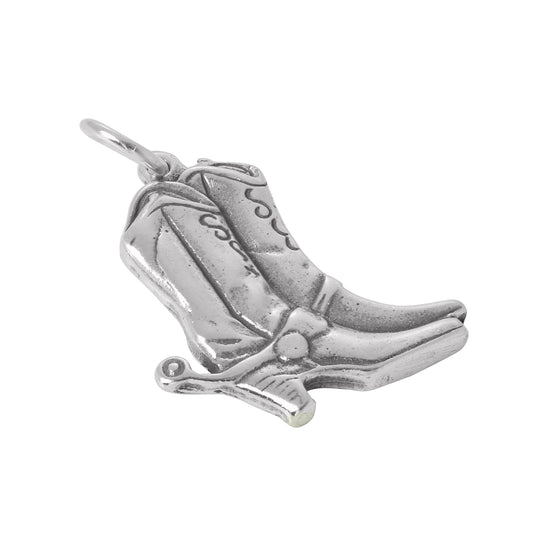 Sterling Silver Cowboy Boots Charm