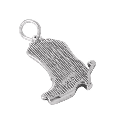 Sterling Silver Cowboy Boots Charm