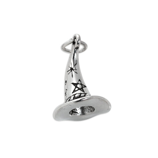 Sterling Silver 3D Wizard Hat Charm