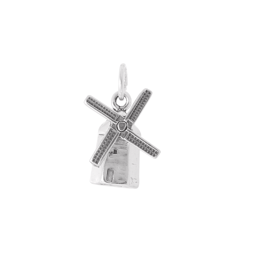 Sterling Silver 3D Dutch Wind Mill Charm