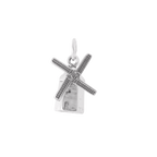 Sterling Silver 3D Dutch Wind Mill Charm