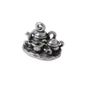 Sterling Silver 3D Tea Set Charm