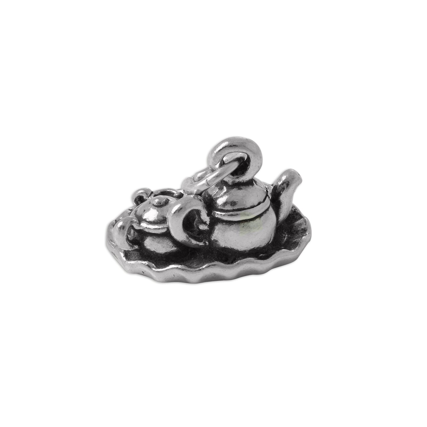 Sterling Silver 3D Tea Set Charm