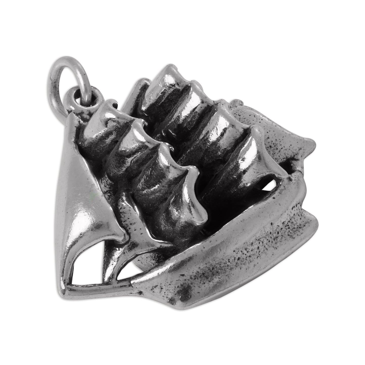 Sterling Silver 3D Pirate Ship Charm