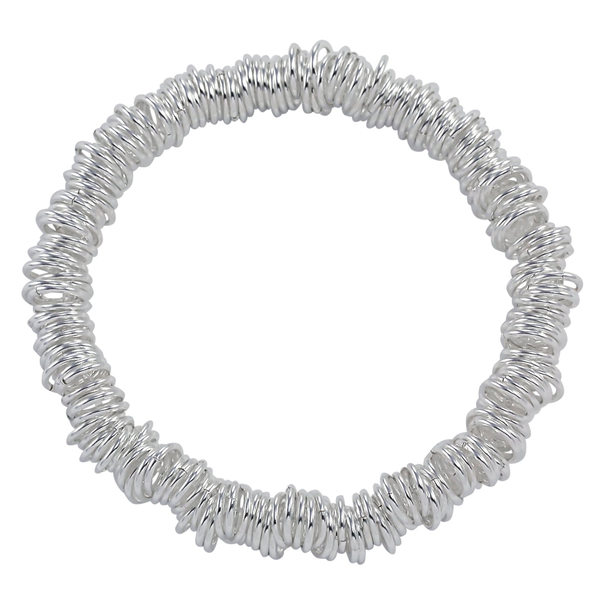 Sterling Silver Stretchy Charm Bracelet Light Weight
