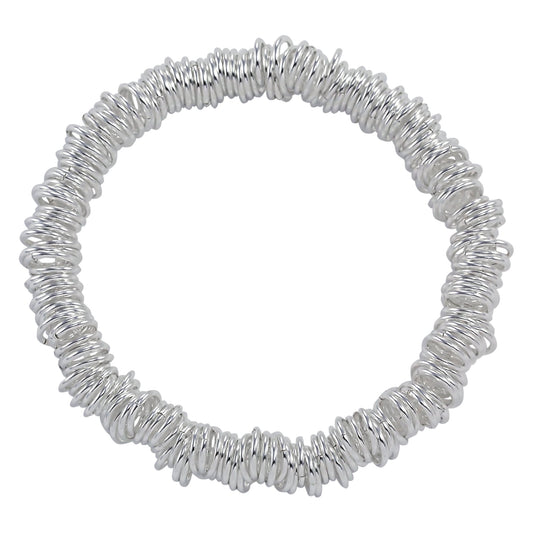 Sterling Silver Stretchy Charm Bracelet Light Weight
