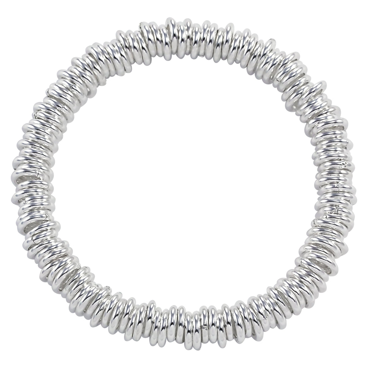 Sterling Silver Stretchy Charm Bracelet Medium Weight