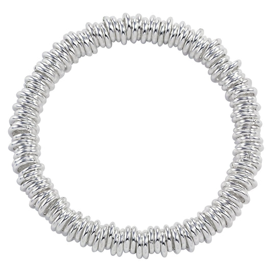 Sterling Silver Stretchy Charm Bracelet Medium Weight