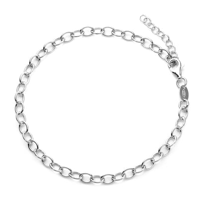 Sterling Silver Rolo Light Charm Bracelet