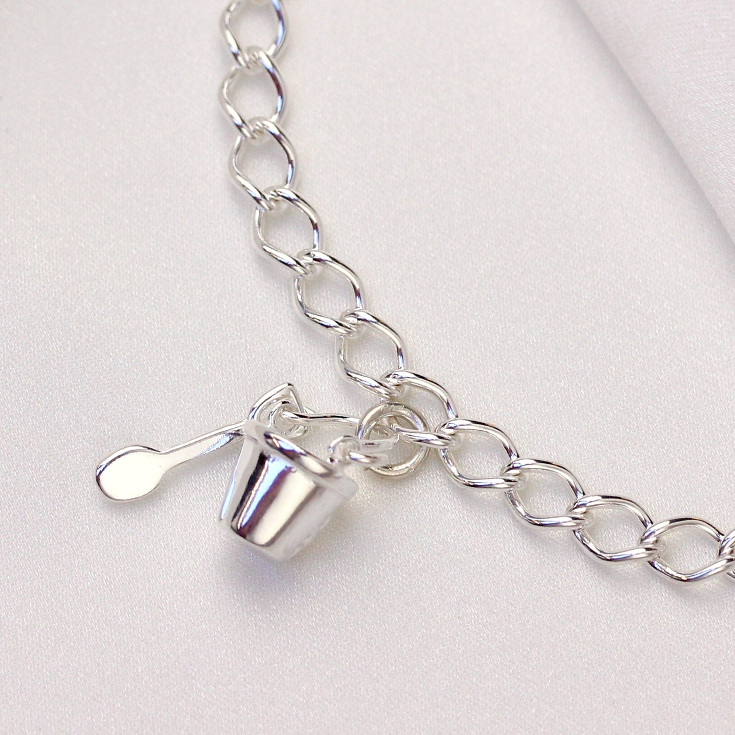 Sterling Silver Curb Chain Bracelet with Clasp