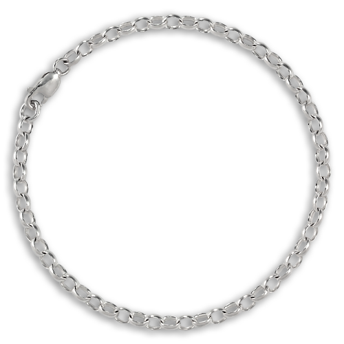 Sterling Silver Belcher Chain Charm Bracelet