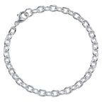 Sterling Silver Cable Chain Bracelet with Clasp