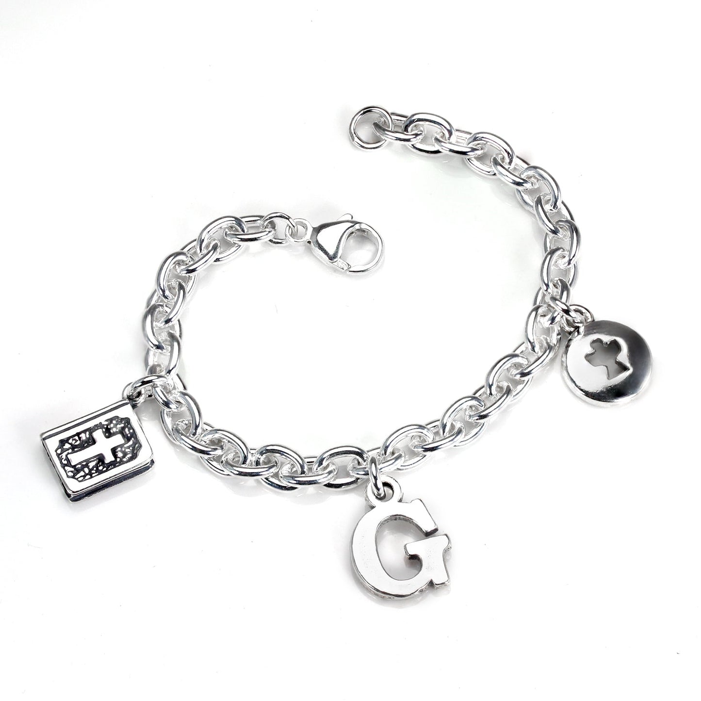 Sterling Silver Cable Chain Bracelet with Clasp