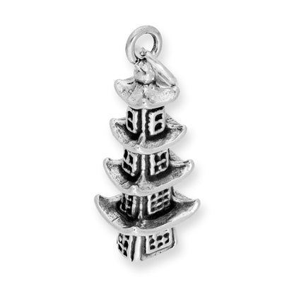 Sterling Silver Pagoda Charm