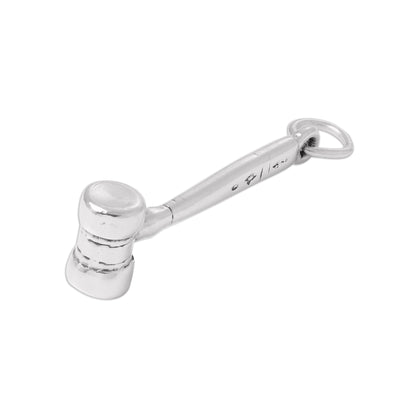Sterling Silver 3D Gavel Charm