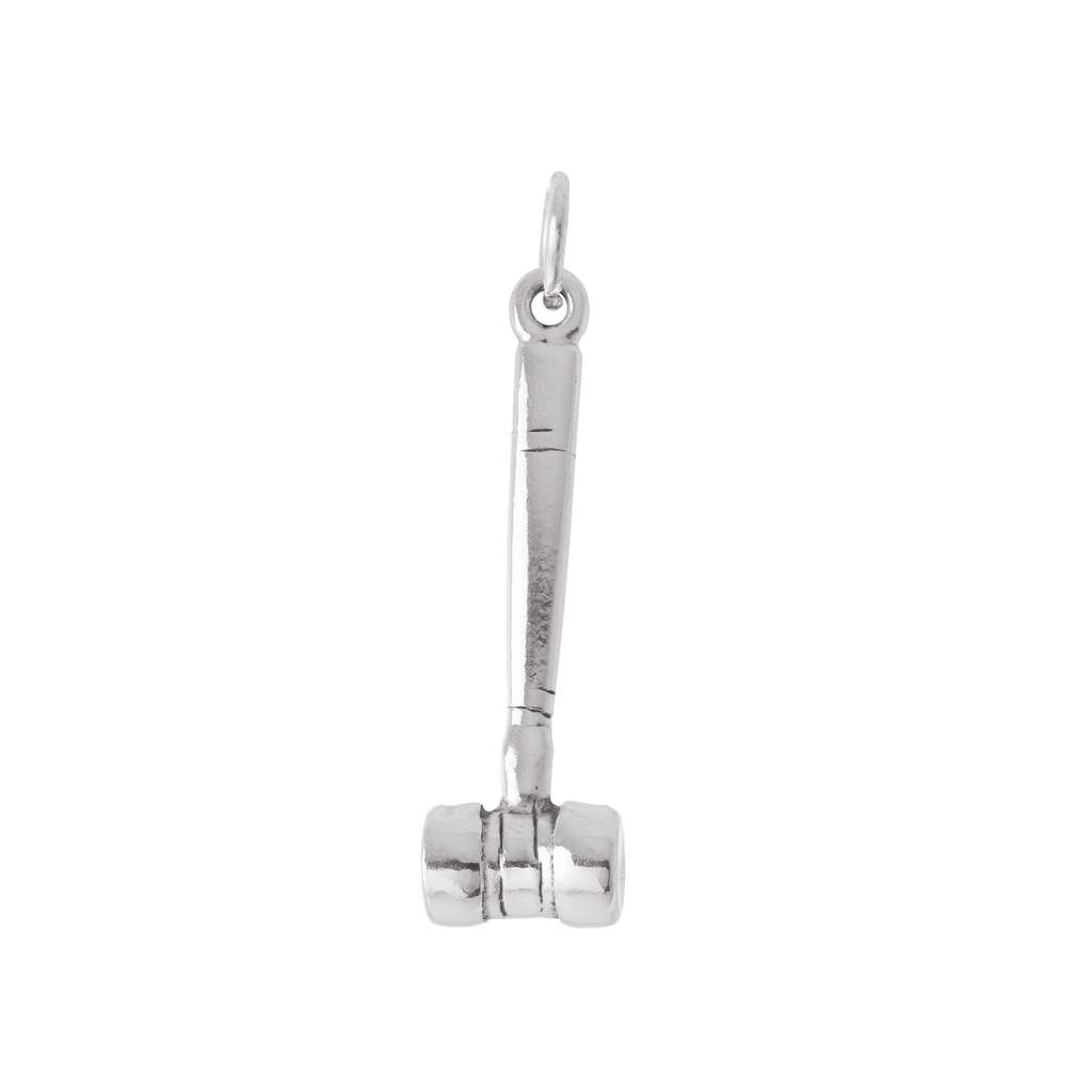 Sterling Silver 3D Gavel Charm
