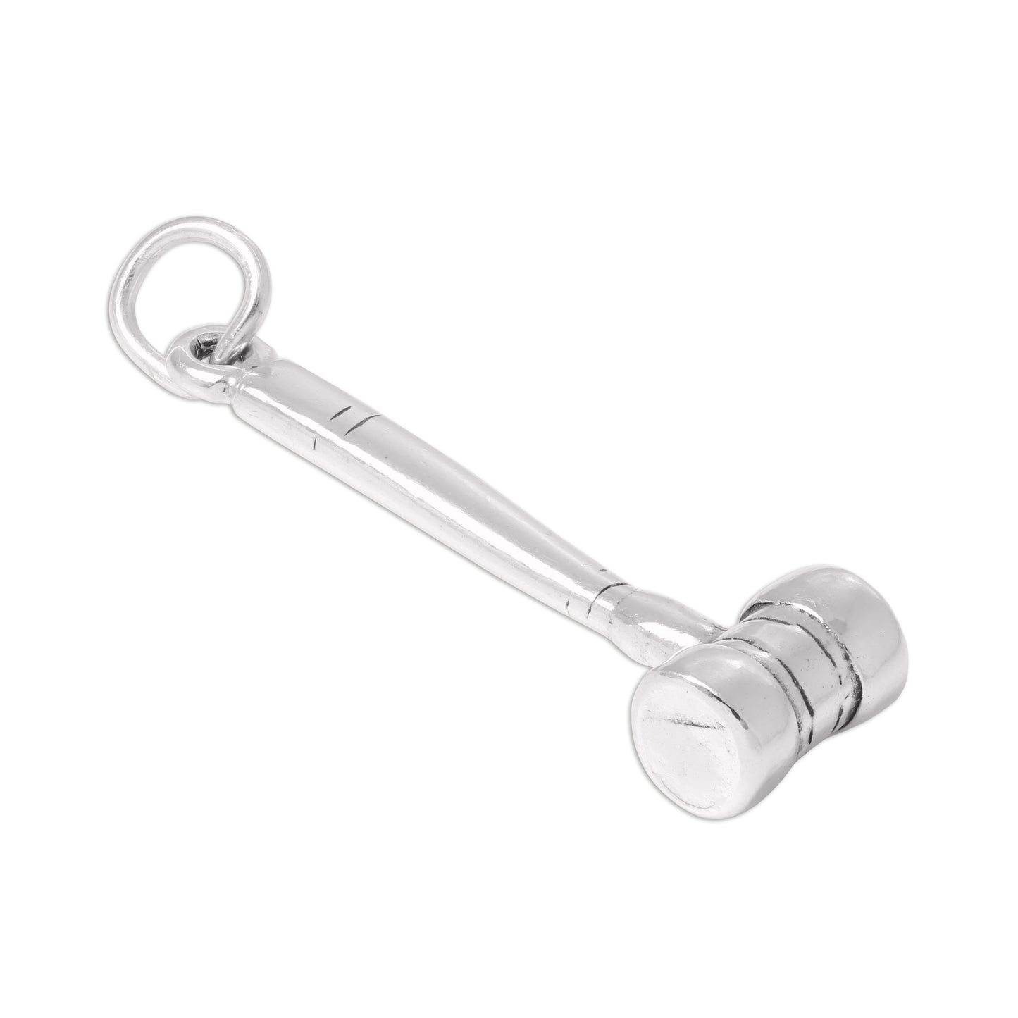 Sterling Silver 3D Gavel Charm