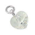 Sterling Silver Crystal Heart Charm