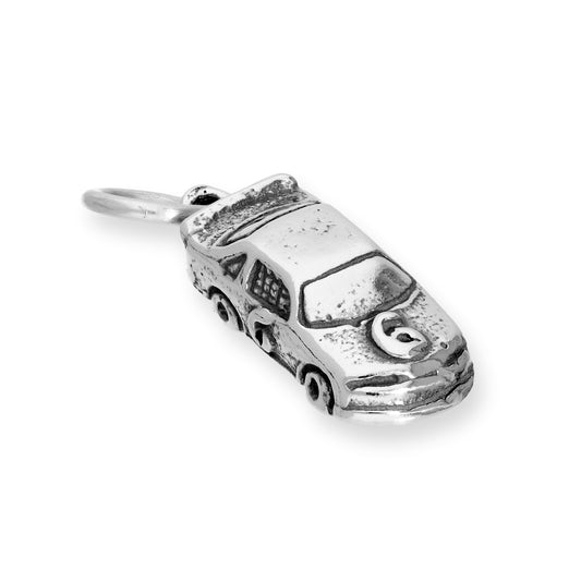 Sterling Silver Race Car Charm