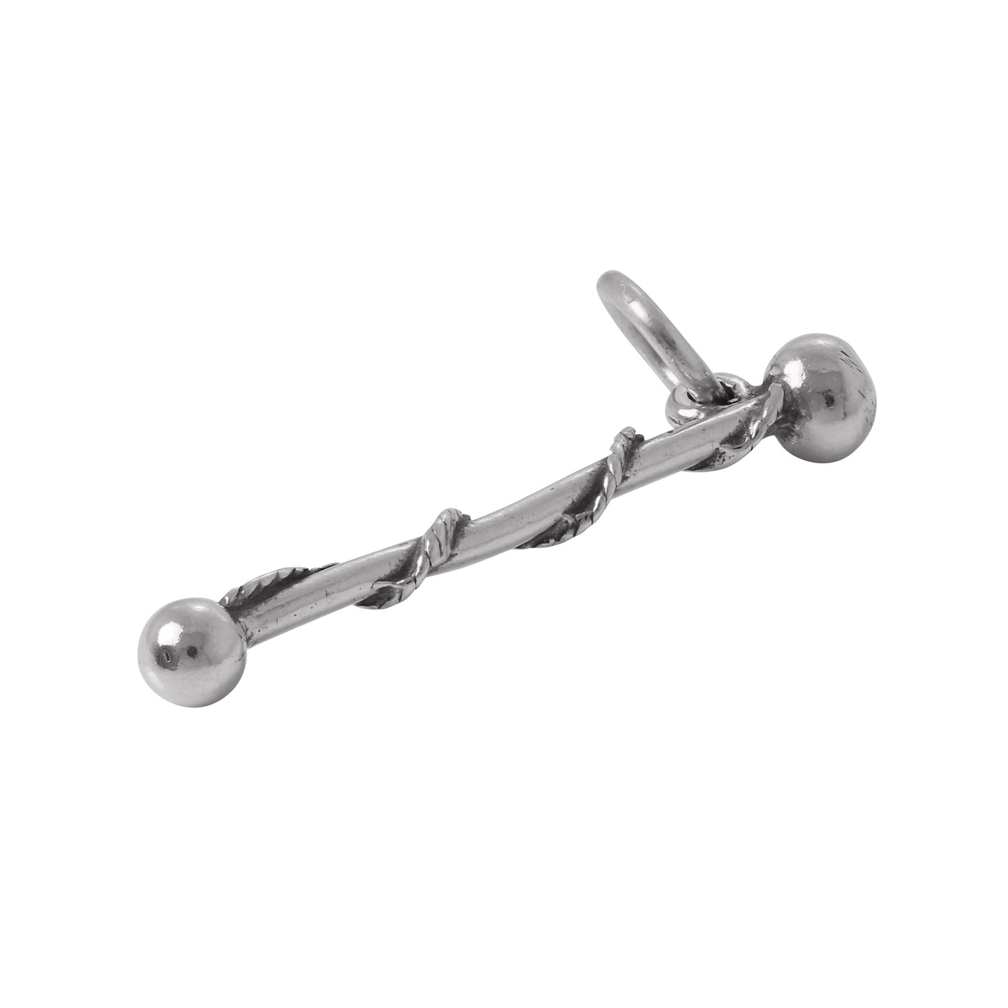 Sterling Silver Cheerleader's Baton Charm