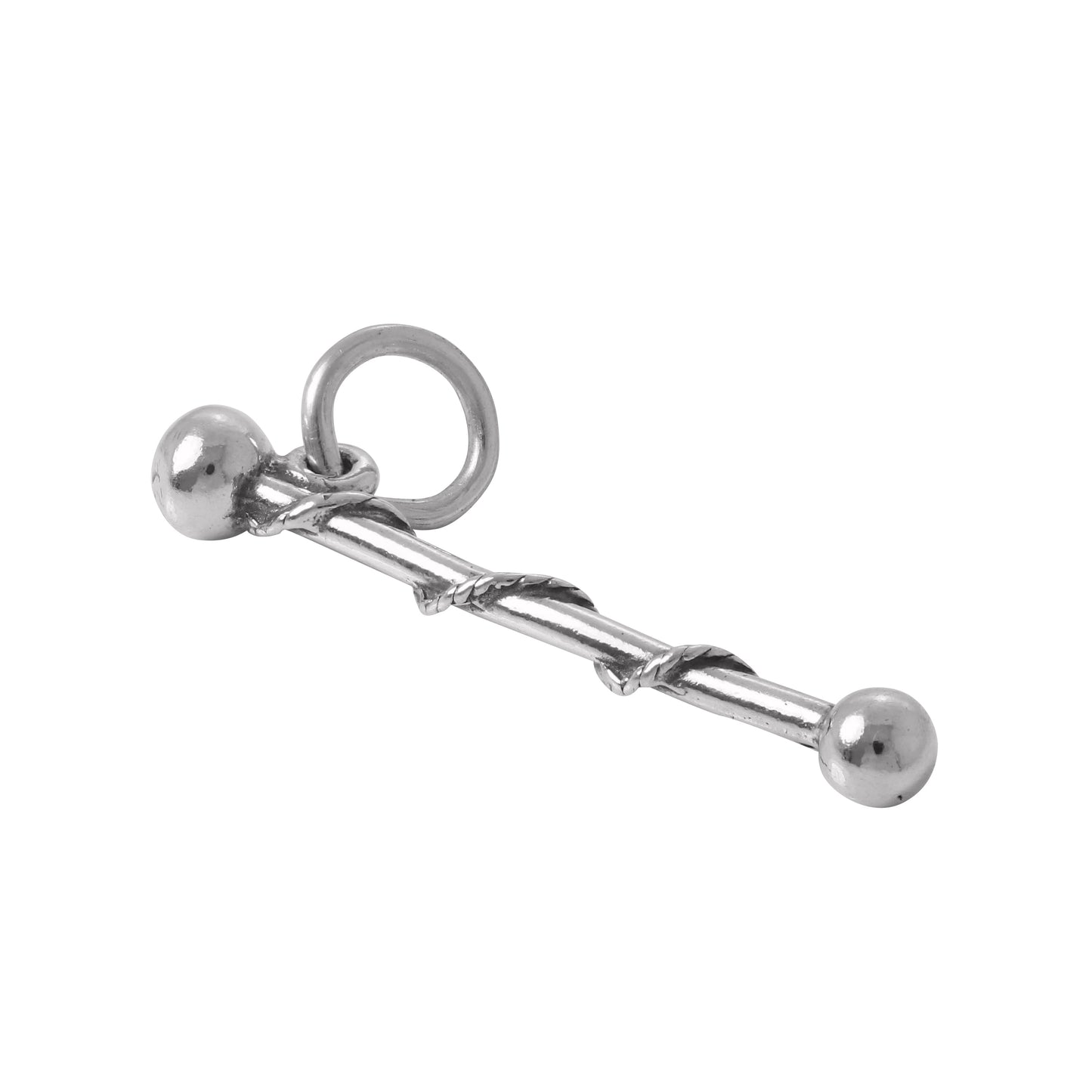 Sterling Silver Cheerleader's Baton Charm