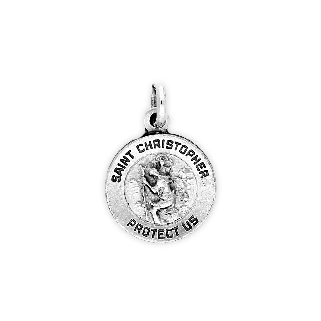 Sterling Silver St Christopher's Medal Charm