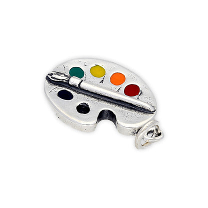 Sterling Silver Artist Palette Charm